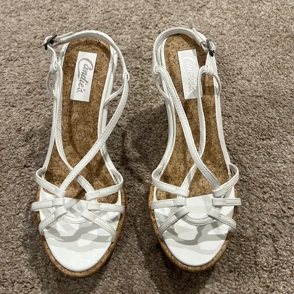 Candie's Shoes Candies Kirra White Wedge Sandals Poshmark